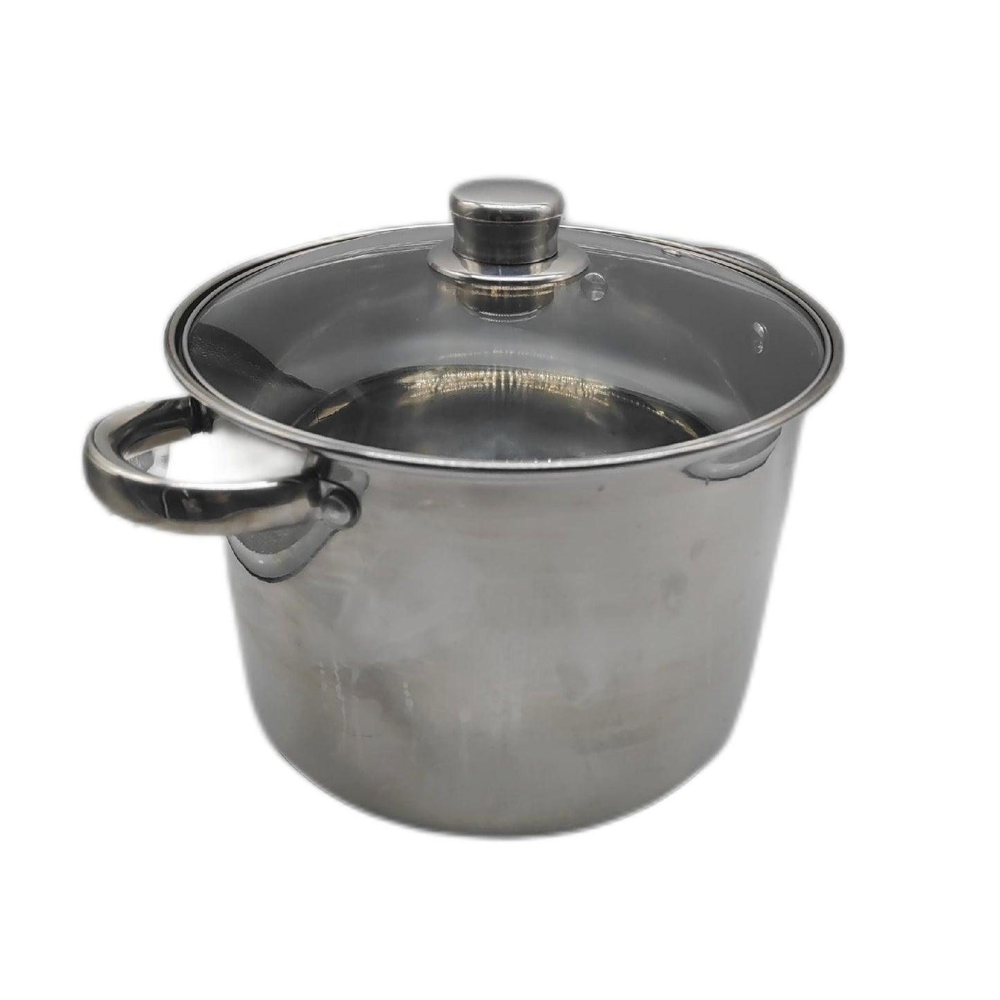 Crealys Schmortopf Kochgeschirr Olymp 8 Liter Edelstahl Glasdeckel robust langlebig