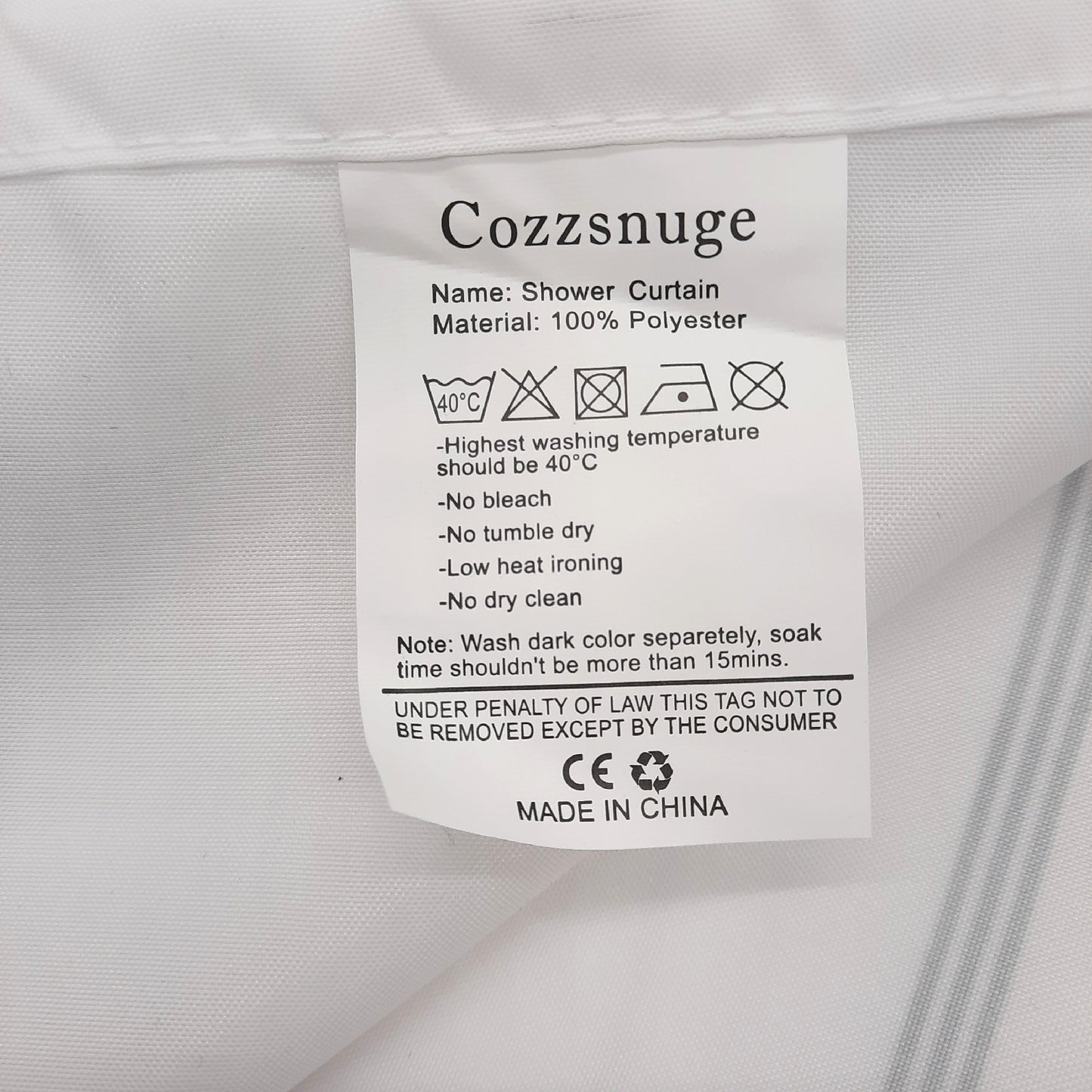 COZZSNUGE Duschvorhang Badaccessoires 183 x 183 cm Moderne Streifen Grau Weiß Gestreift Trends
