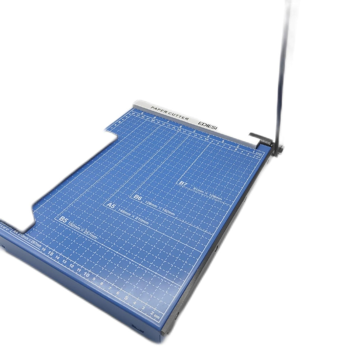 Ediesi Papierschneider A4 Schneidemaschine Hebelschneider manuell für Papier Fotos blau