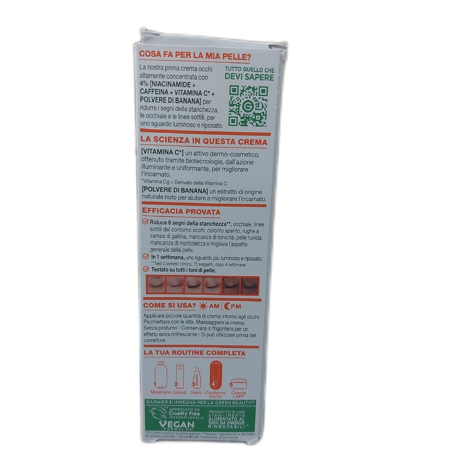 Garnier Serum Vitamin C Augenkontur angereichert Vitamin C Niacinamid Koffein
