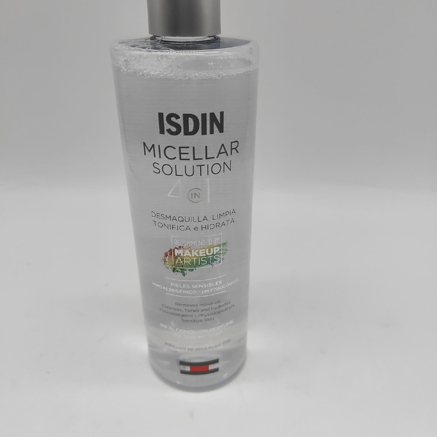 ISDIN Mizellenlösung 4 in 1 400 ml Mizellenwasser Reinigt, entfernt Make-up, klärt und