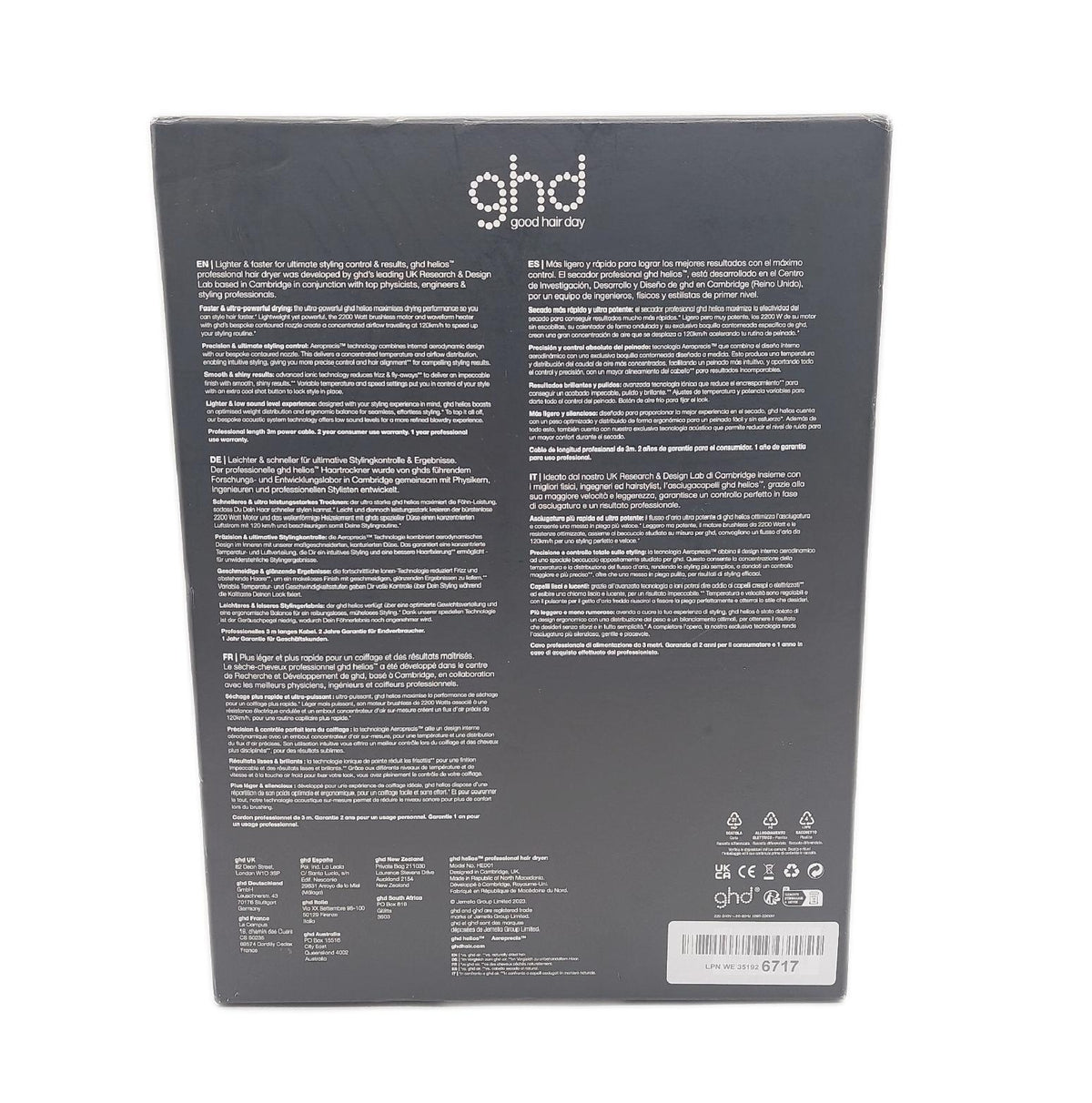 Ghd Helios Professional Haartrockner Aeroprecis Technologie Bordeau Defekt F