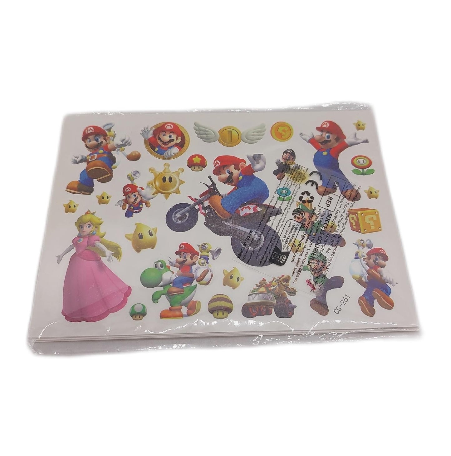 MLA Tattoo Set Kinder Super Mario 8 wasserfeste Bögen Mädchen Spaß Freizeitspaß
