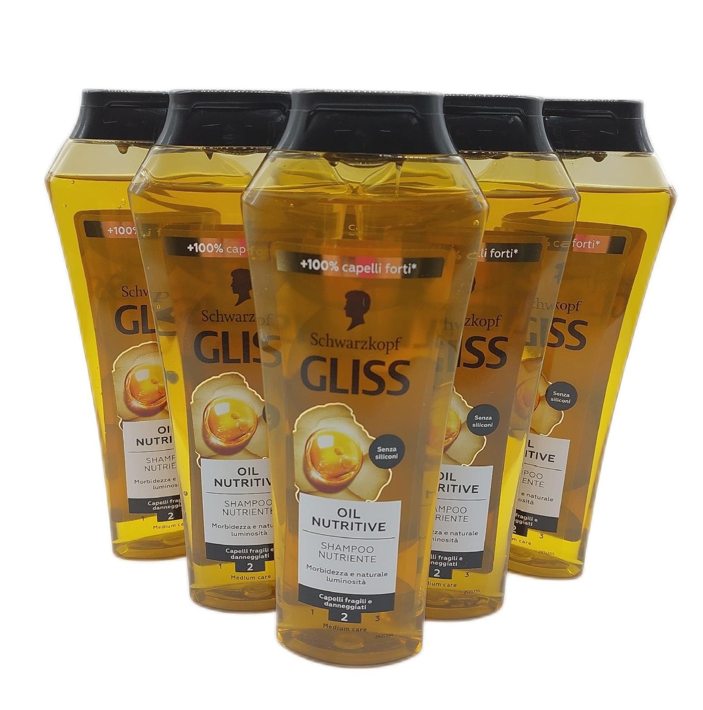 Schwarzkopf Gliss Oil Nährshampoo, 6er-Packung à 250 ml Shampoo