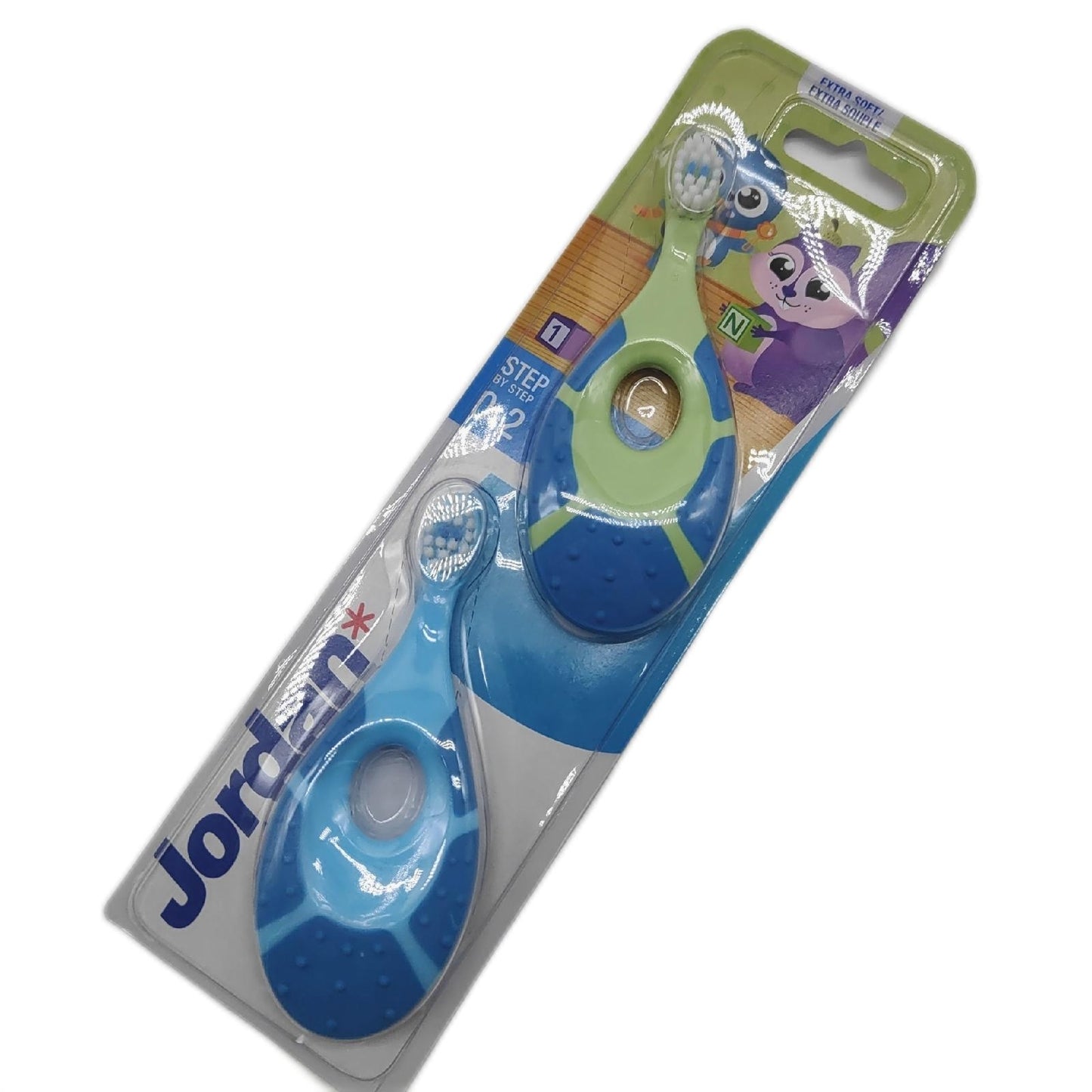 Jordan* Step 1 Kinderzahnbürste Zahnbürste für Kinder im Alter von 0-2 Jahren