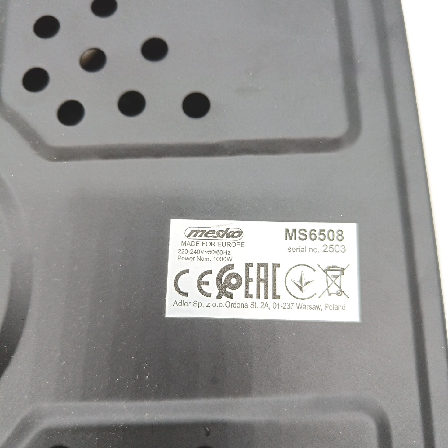 Mesko Elektroherd Ersatzteil Temperaturregler MS 6508 Control Ersatz für Elektrogeräte