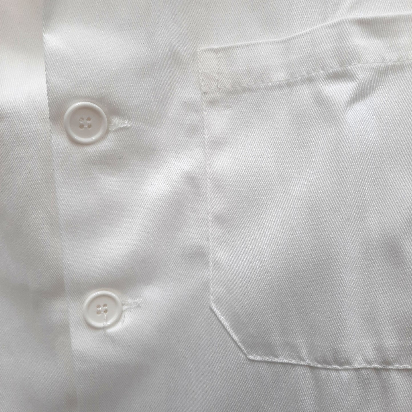 AIESI Laborkittel Bekleidung Weiß Herren Sanforisierte Baumwolle für medizinische Zwecke