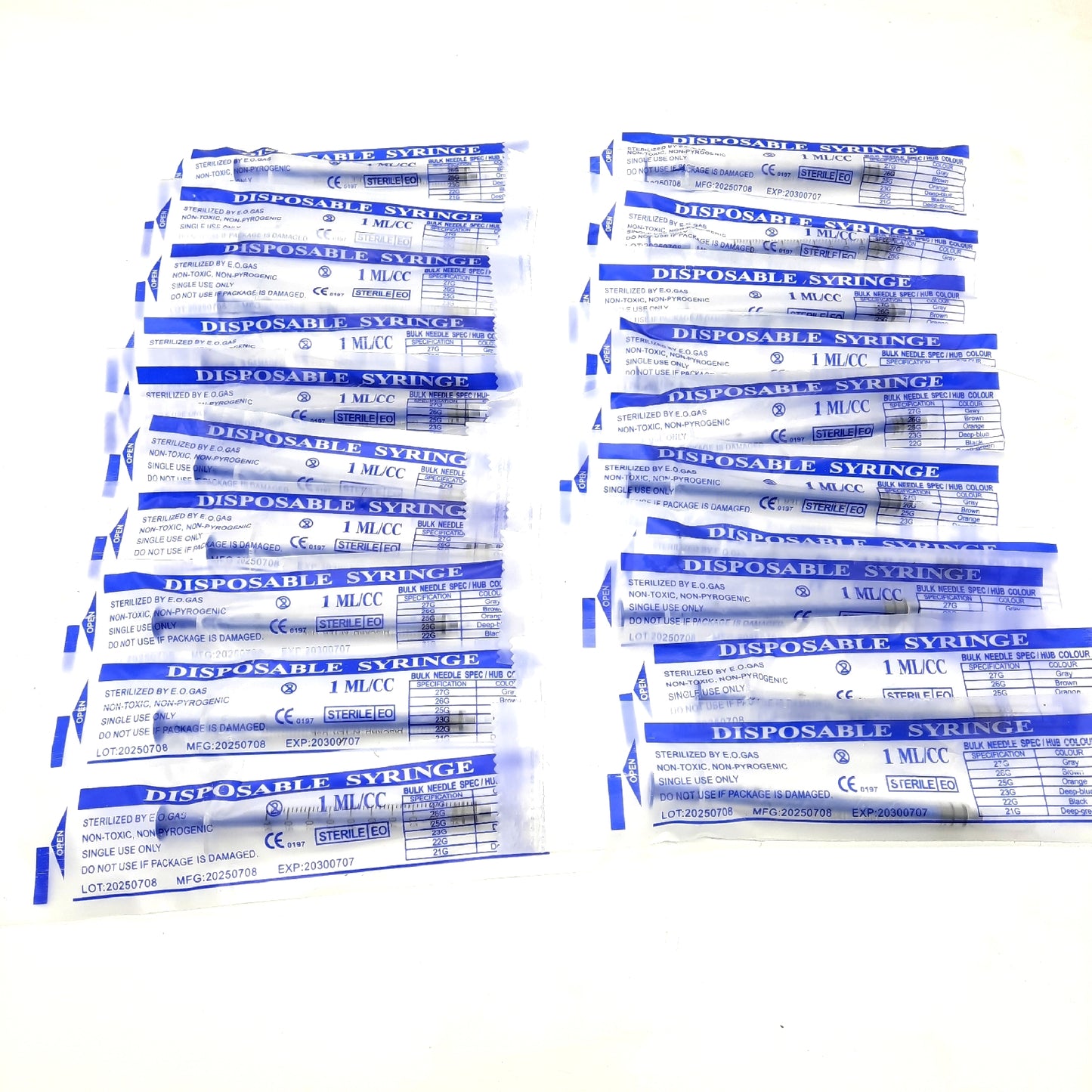 OFFCUP Spritzen Medizinbedarf Kolostrumspritze 1 ml Tierpflege 20 Stück