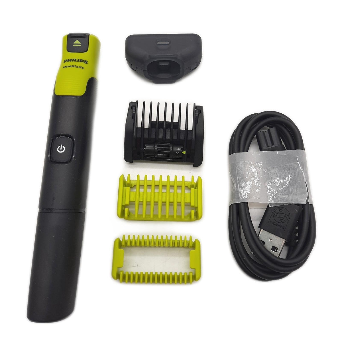 PHILIPS OneBlade 360 Face & Body mit App-Anbindung - elektrischer Rasierer, Trimmer & Bodygroomer, 2x 360 Klingen, verstellbarer Trimmaufsatz, 2x Körperaufsätze, für Gesicht & Körper (QP4631/30)
