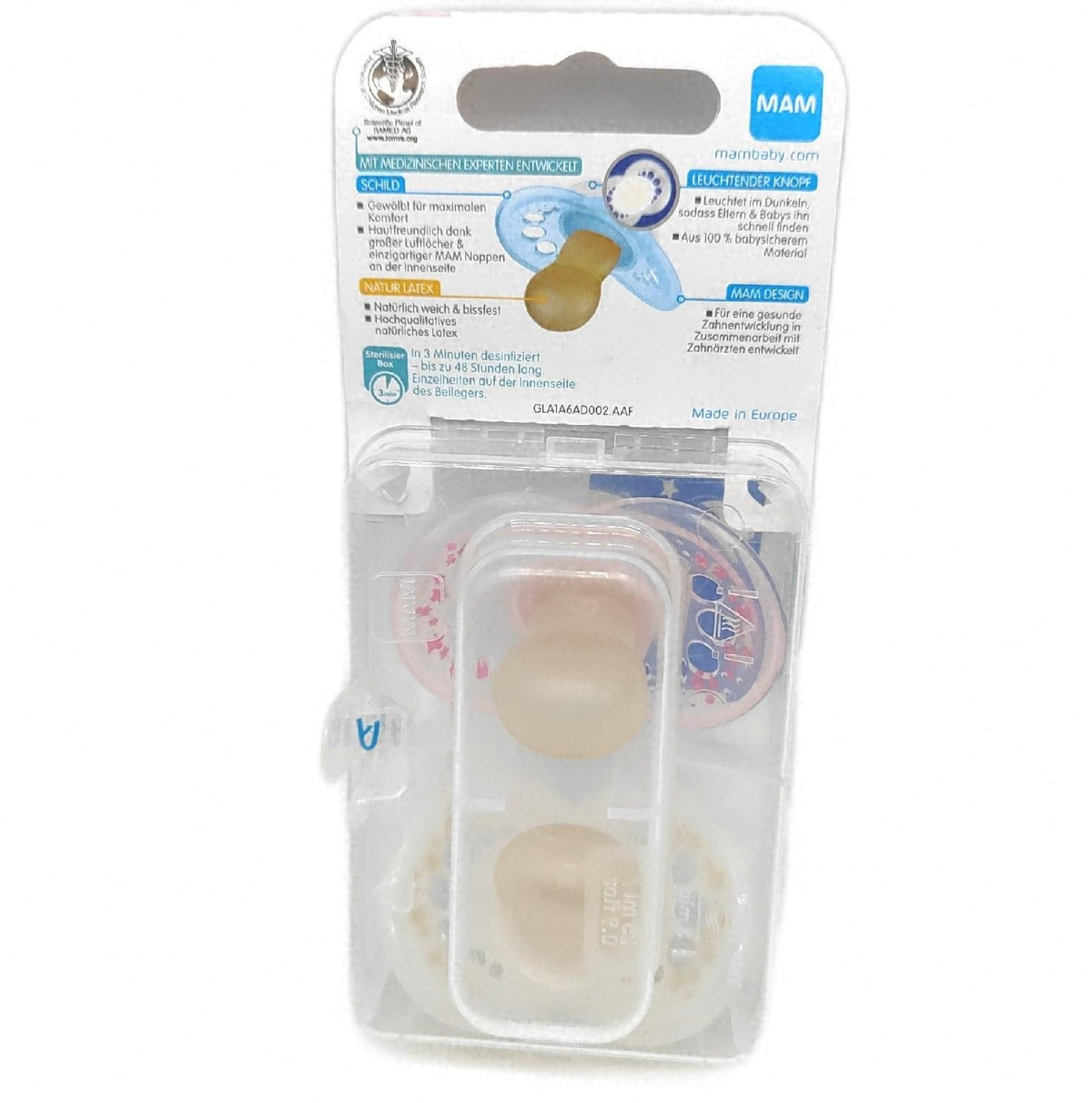MAM Original Night Schnuller 16 plus Monate 2er Set Beruhigungssauger Baby BPA frei