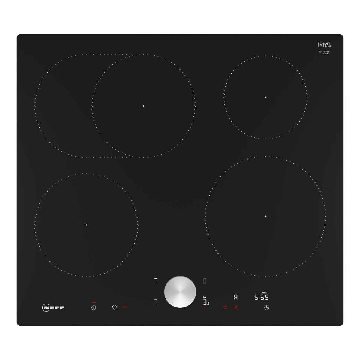NEFF Induktions-Kochfeld N 90 T56PTF1L0, 57,2 cm, schwarz
