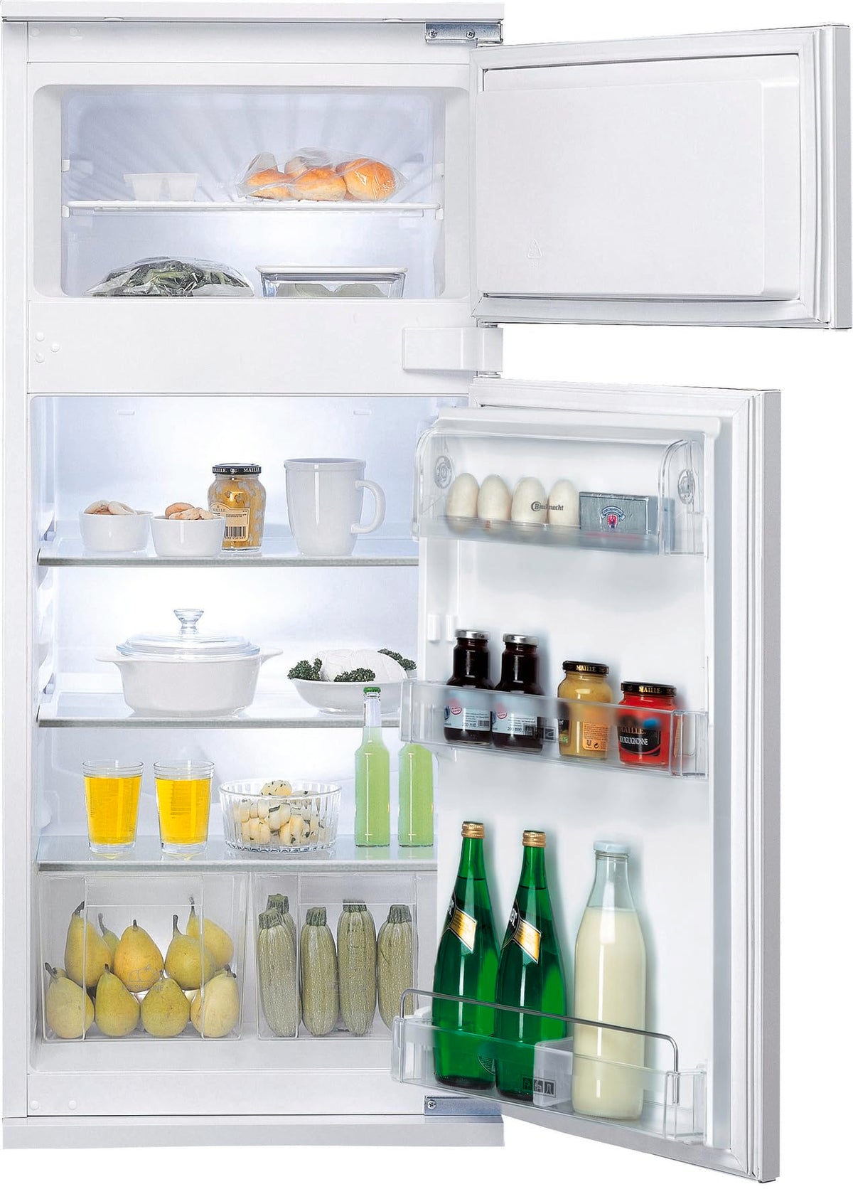 BAUKNECHT Einbaukühlgefrierkomb.KDI 12S2, 122 cm, 133 l/40 l, weiß