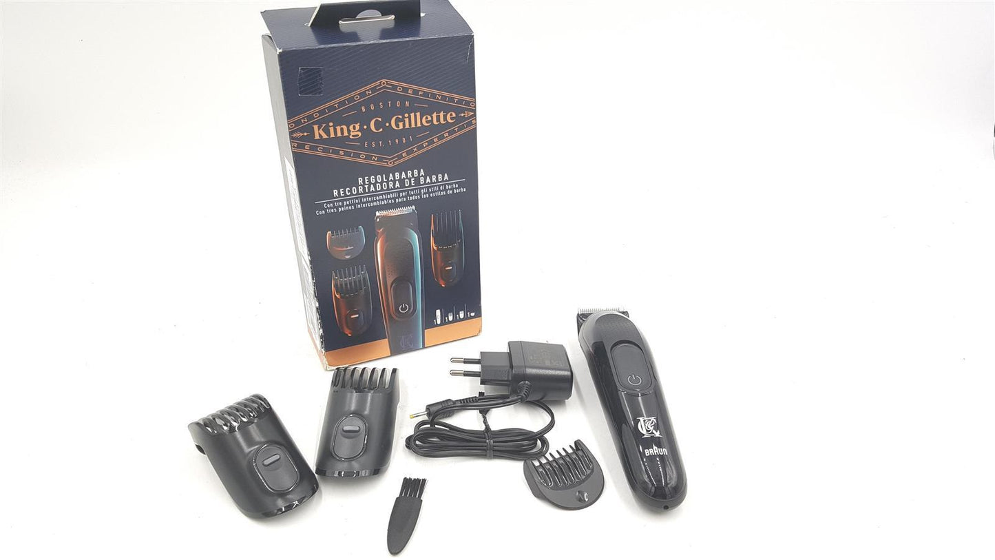 King C Gillette Bartschneider-Set für Männer 1 Kopf 3 Kämme 1 Bürste (28,37)