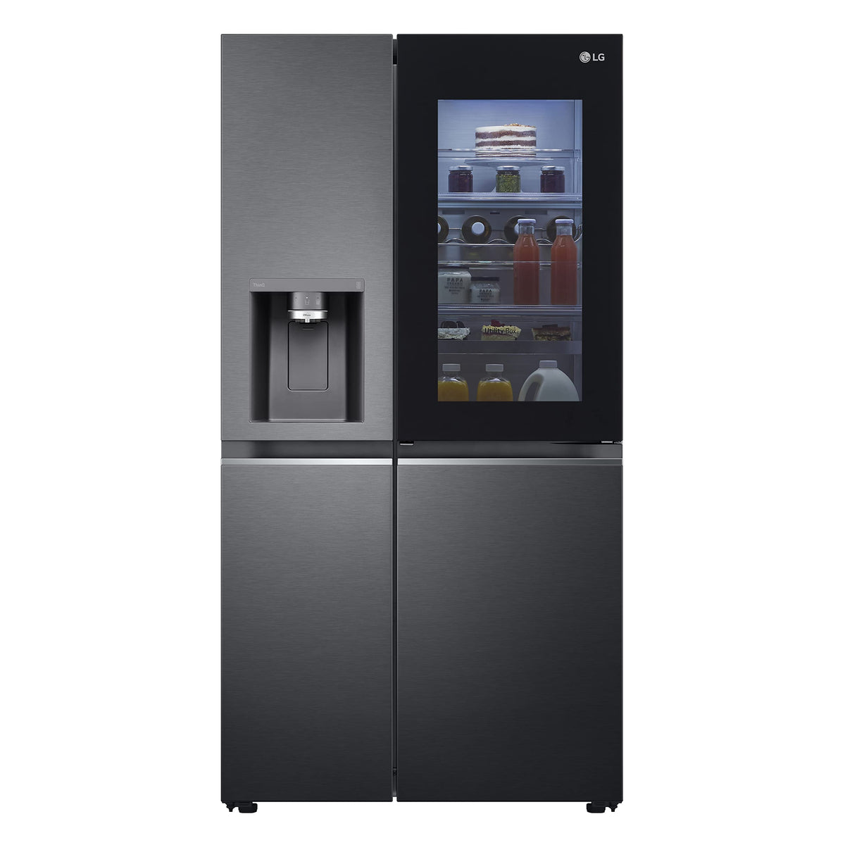 LG Side-by-Side GSXV91MCAF, 179cm, schwarz