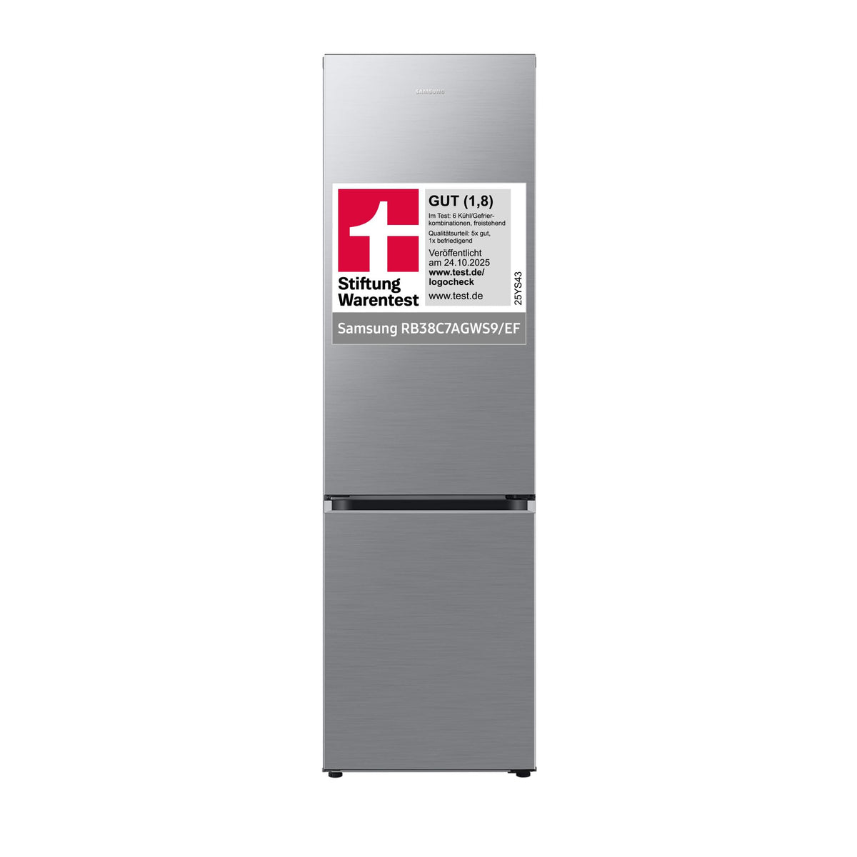 SAMSUNG Kühl-/Gefrierkombi RB38C7AGWS9, 203 cm, edelstahl