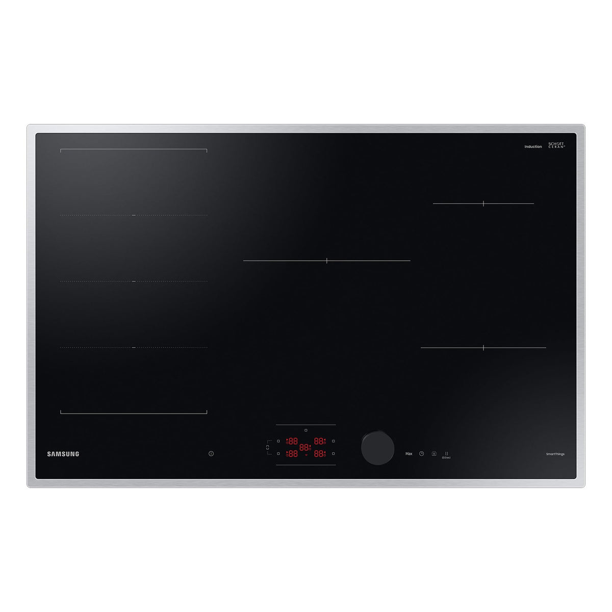 SAMSUNG Flex-Induktions-Kochfeld NZ85C6058HK/U1, 80 cm, edelstahl