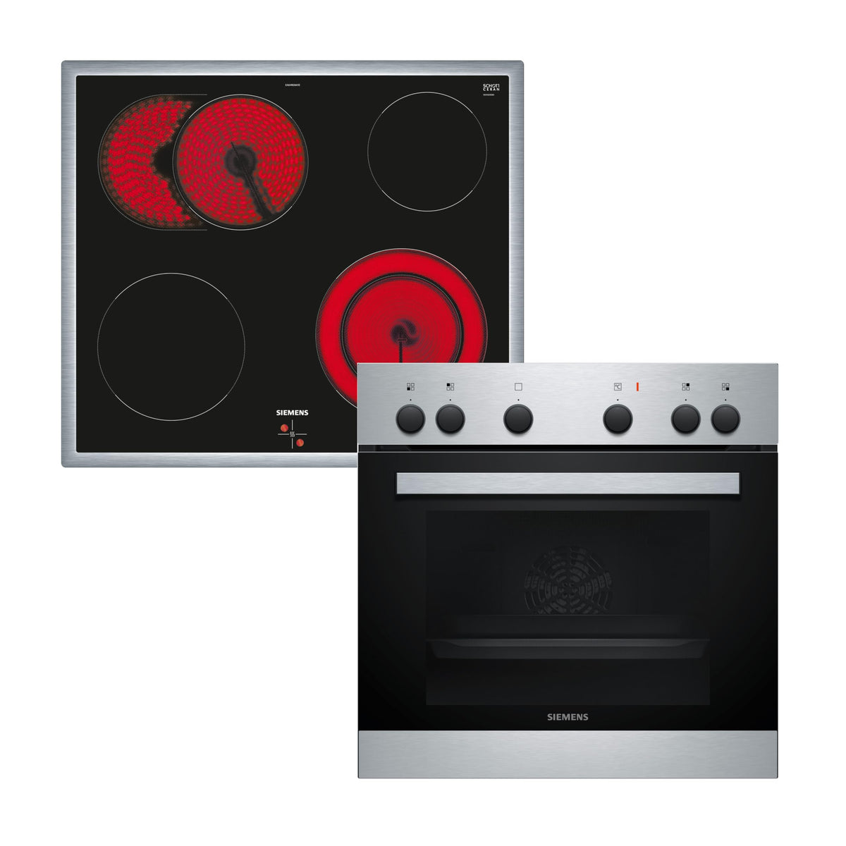SIEMENS Elektro-Herd-Set iQ100 EQ110KA2EE, 59,4 cm, edelstahl