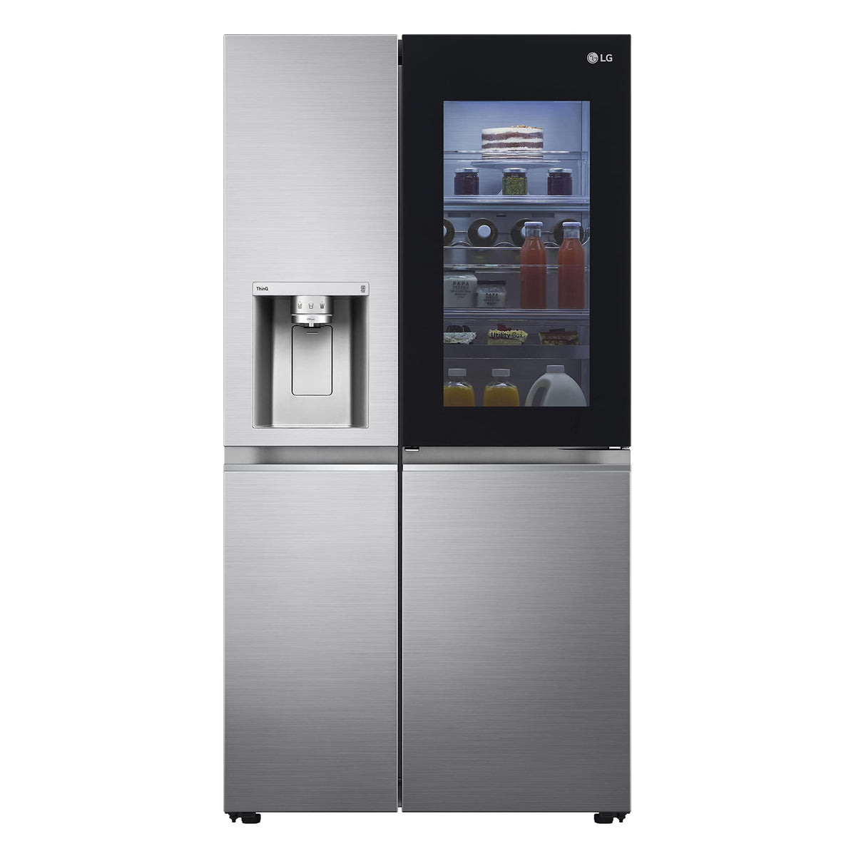 LG Side-by-Side GSXV91PZAE, 179 cm, silber