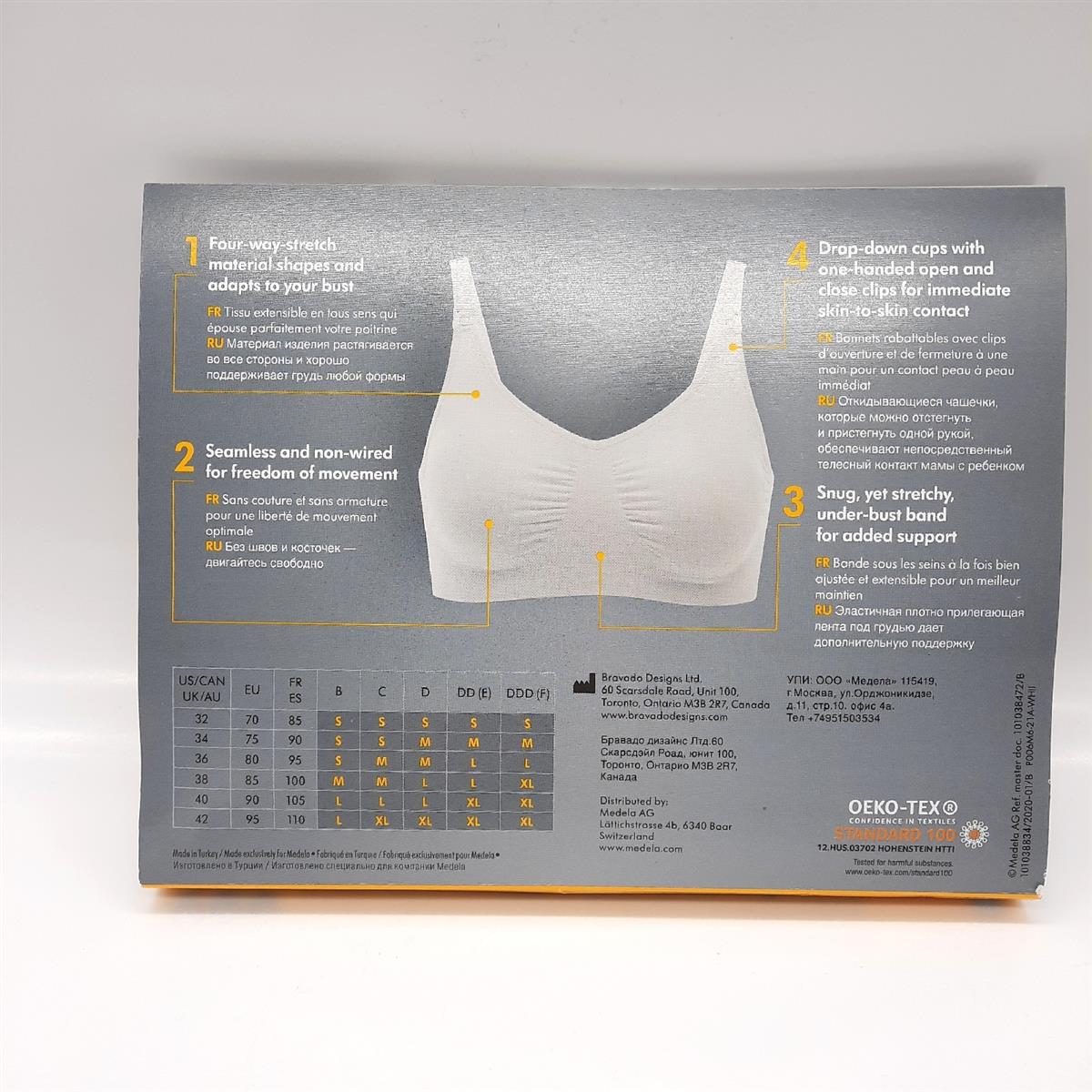 Medela Still BH Schwangerschaftslingerie Komfort Stützen Komfortvollendeter Still BH Größe M Weiß