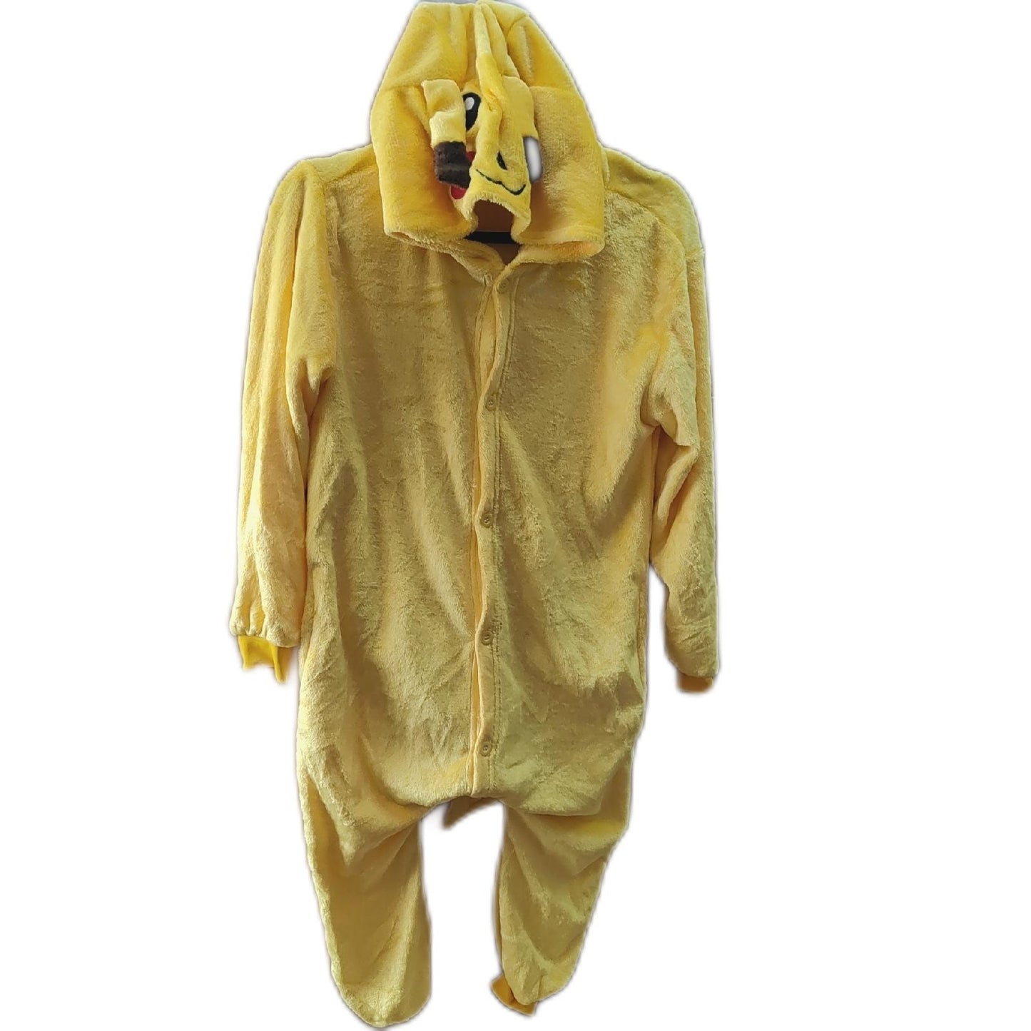 Pokemon Einteiler Kinderkleidung Freizeitanzug Pikachu Kapuze Fleece Größe 130 Kuschelig warm