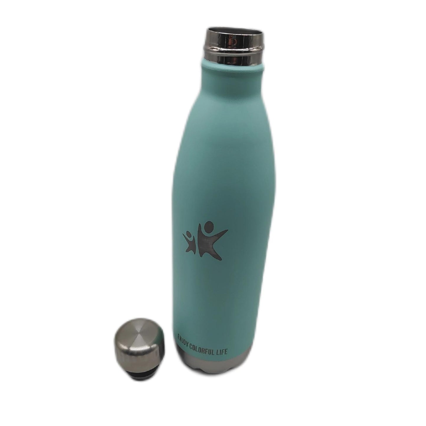Edelstahl Trinkflasche Sportausrüstung 750 ml türkis robust langlebig hochwertig