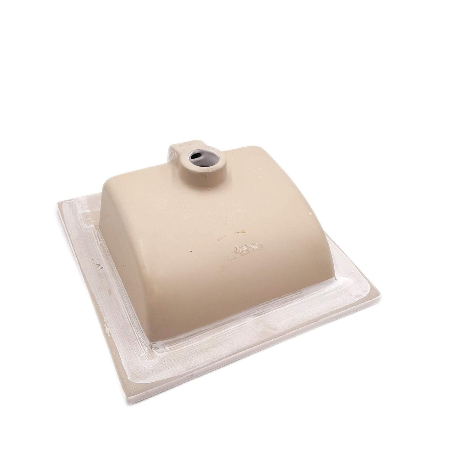 Maximus Waschbecken Badkeramik Badezimmer Cheese Qubo 40 cm Weiß Modernes Design elegant