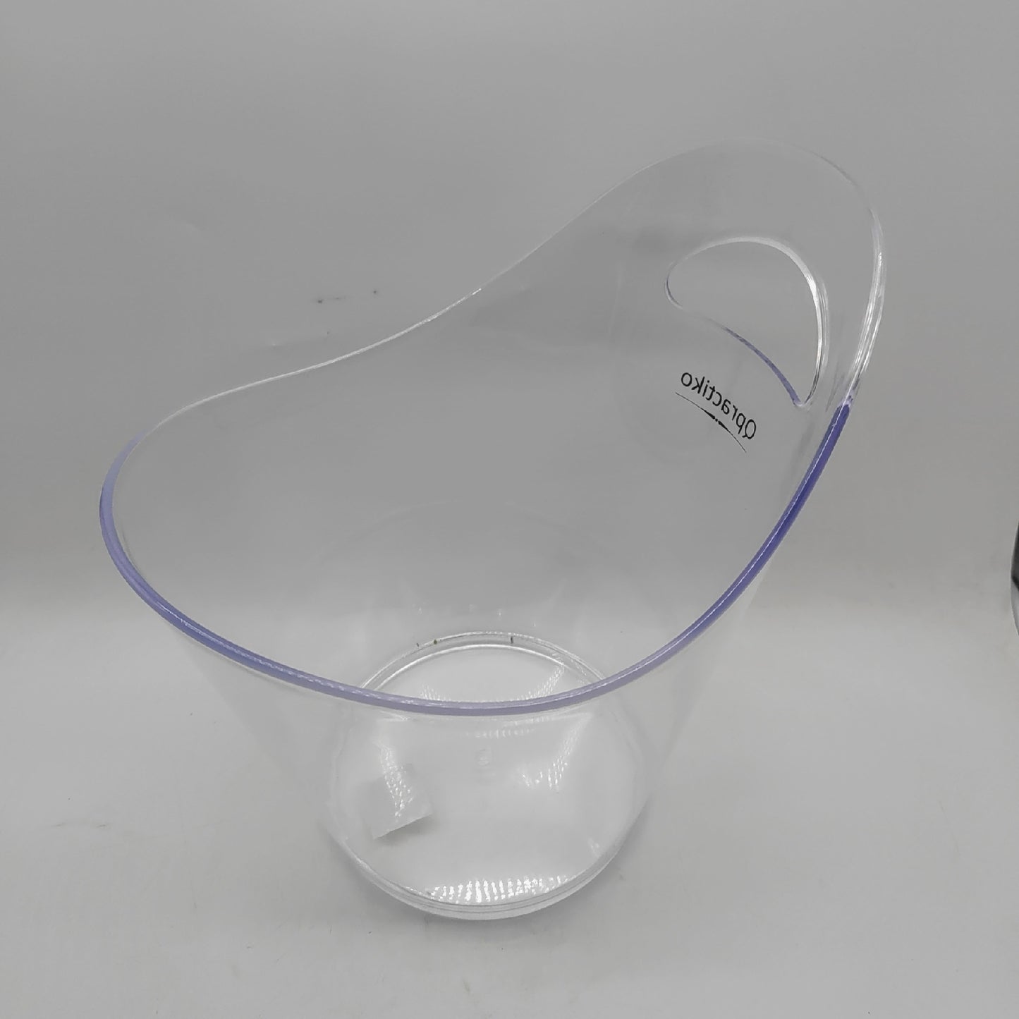 Qpractiko Q045 durchsichtiger Plastikeimer für Eisgeräte, Gadgets und Barzubehör