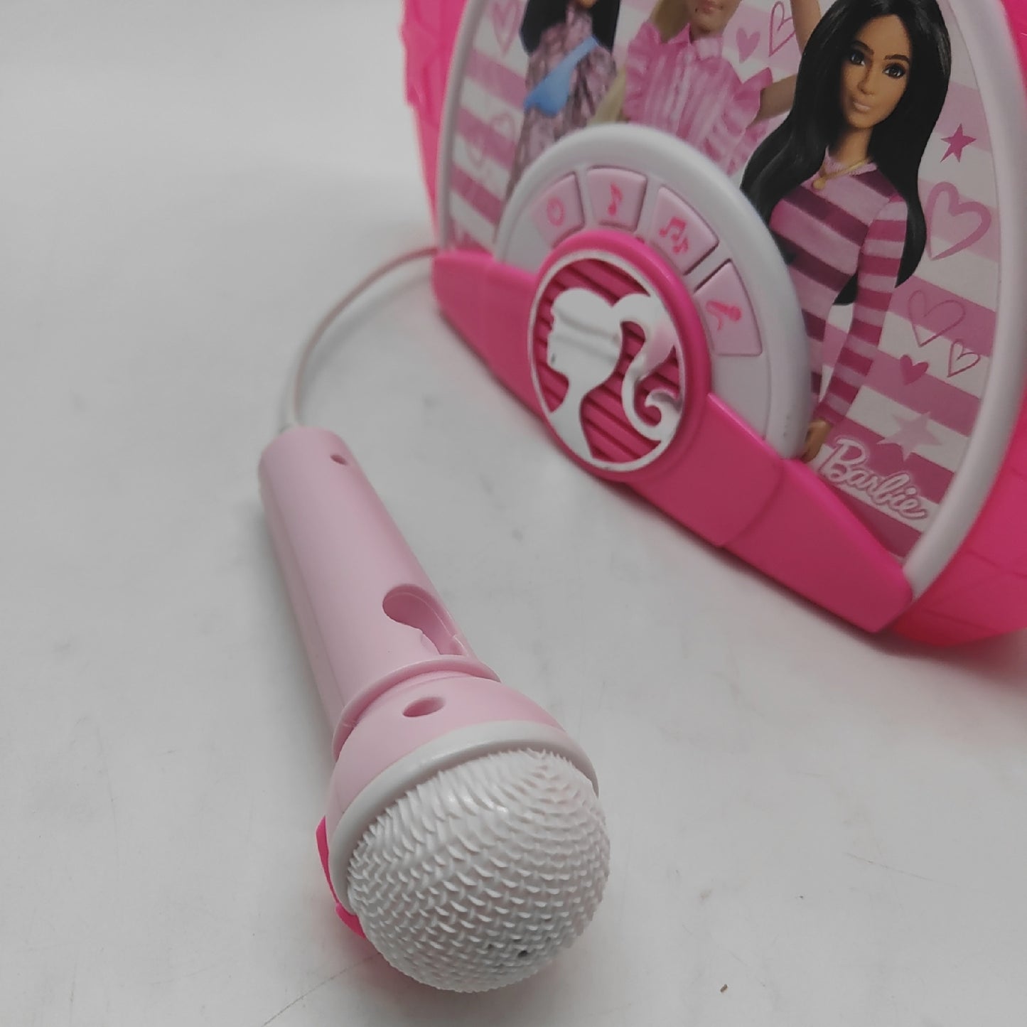 Barbie Boombox Spielzeug Musikgerät Sing Along Mikrofon blinkende Lichter Spaß