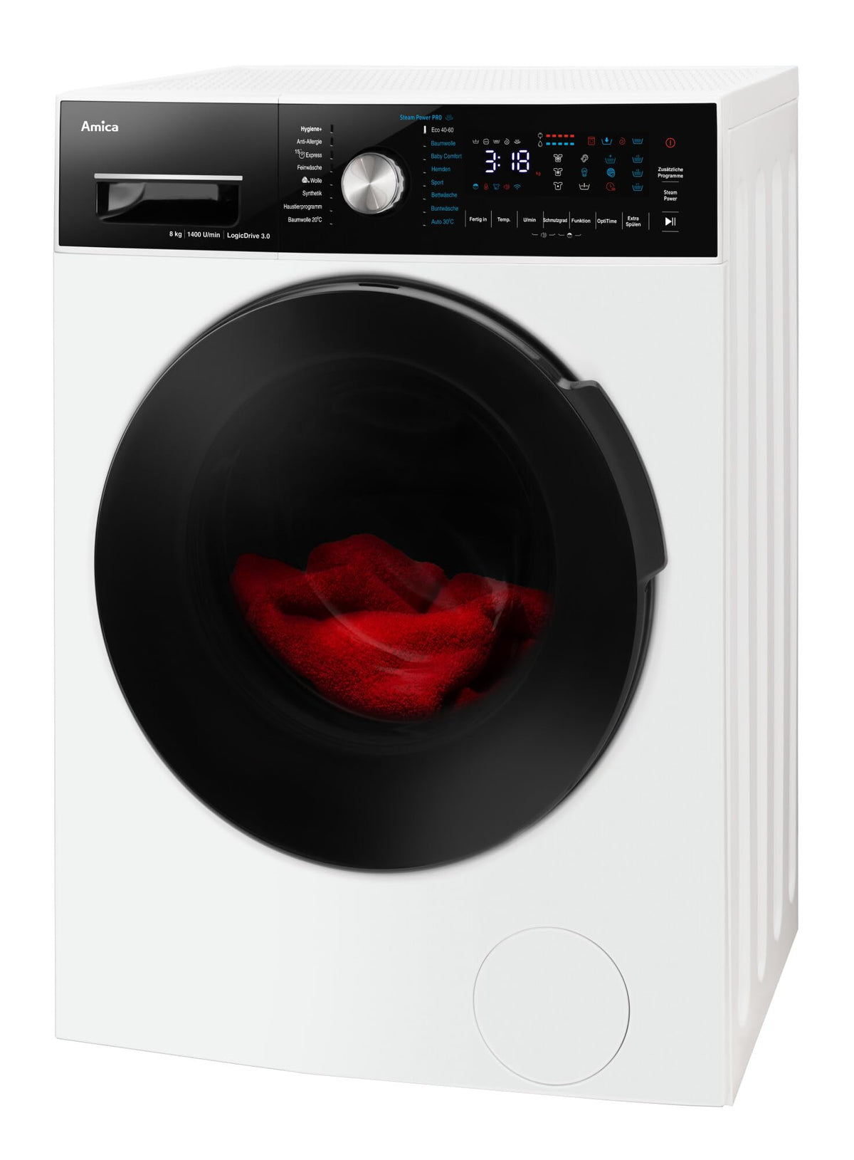 AMICA Waschmaschine WA484091, 8 kg, weiß