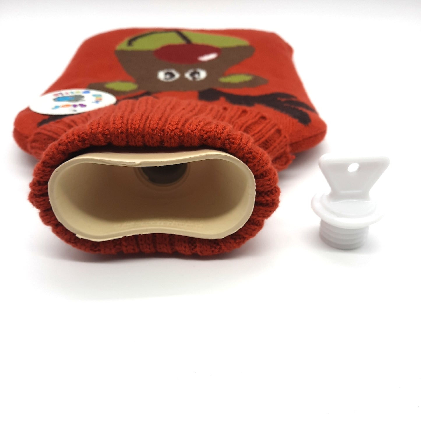Wärmflasche Zubehör Gestrickte Abdeckung Rentiermuster 33 x 20cm Gemütlich Weihnachten Geschenk