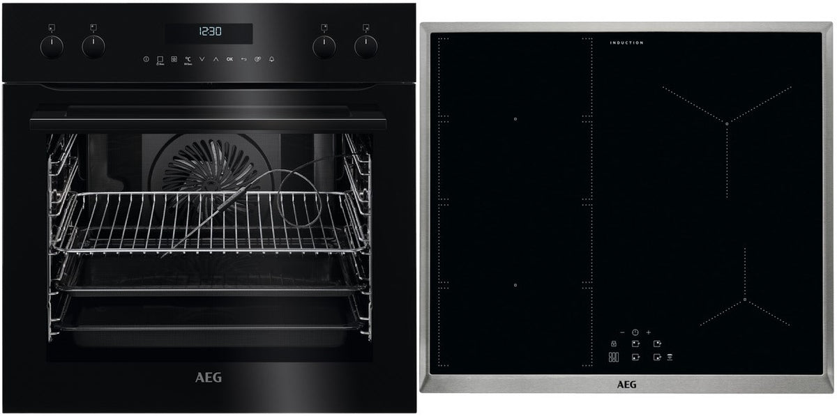 AEG Induktions Herd-Set HF26B6016R, 60cm, schwarz