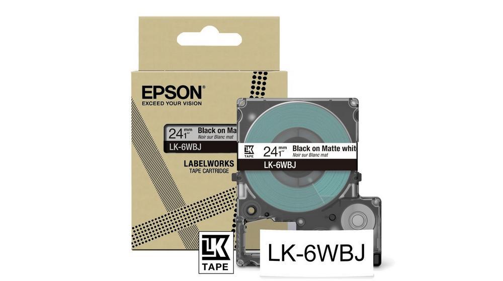 Epson Etikettenkassette Beschriftungsband Bürobedarf LK 6WBJ langleb