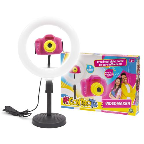 Giochi Preziosi Me Contro Te Studio Maker, Digitalkamera für Kinder mit verstellbarem Stativ, für Kinder von 4 bis 8 Jahren, Farbbildschirm 2 Zoll, 32G Karte, Schnellladung