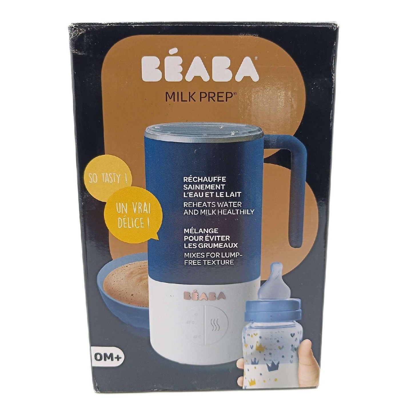 BÉABA Milk Prep Fläschchen Zubereiter Heizt schnell auf Milch Milchpulver Muttermilch Folgemilch Schokomilch Babies Kleinkinder Blau