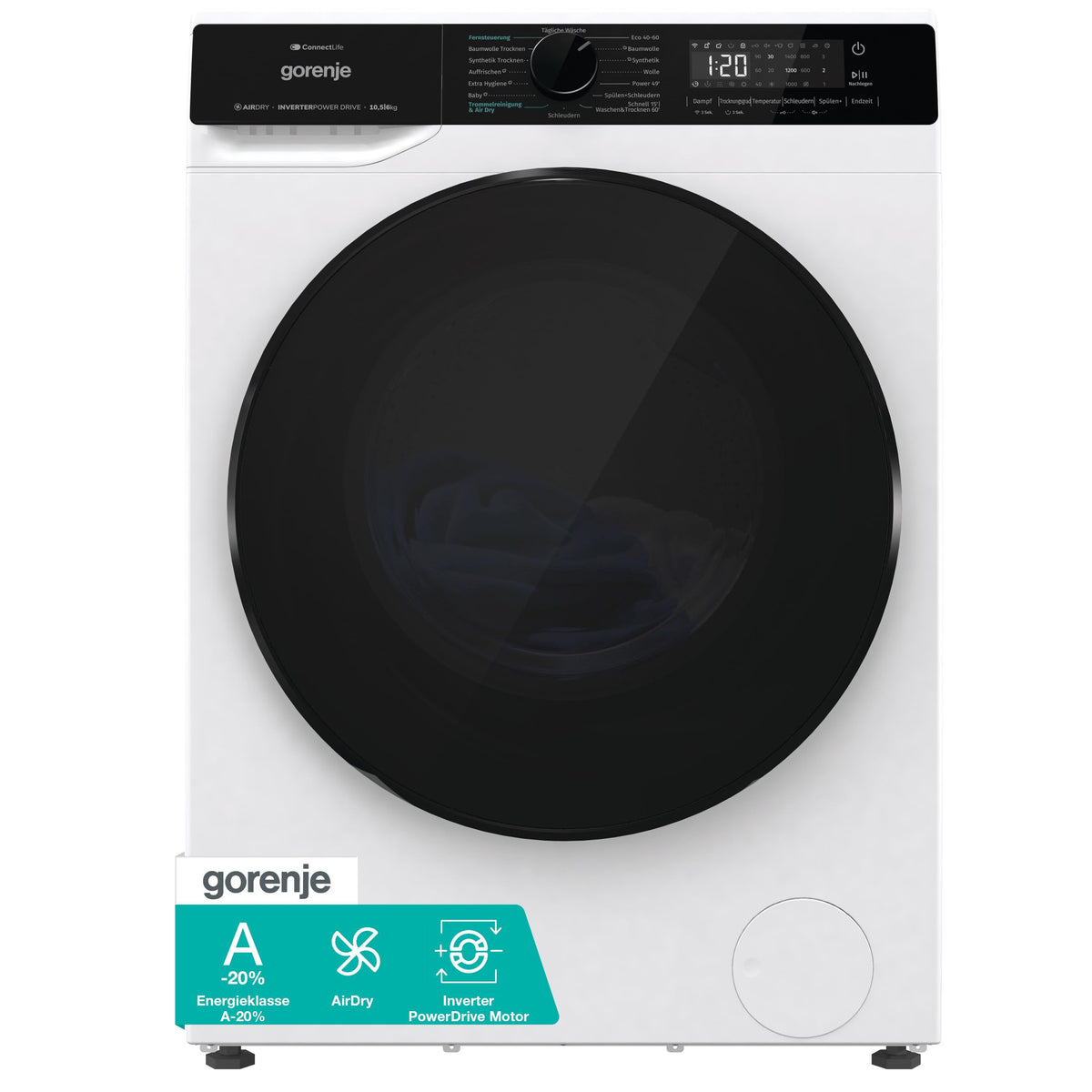 GORENJE Waschtrockner WD2PA1X64ADW/DE 10,5 kg, weiß