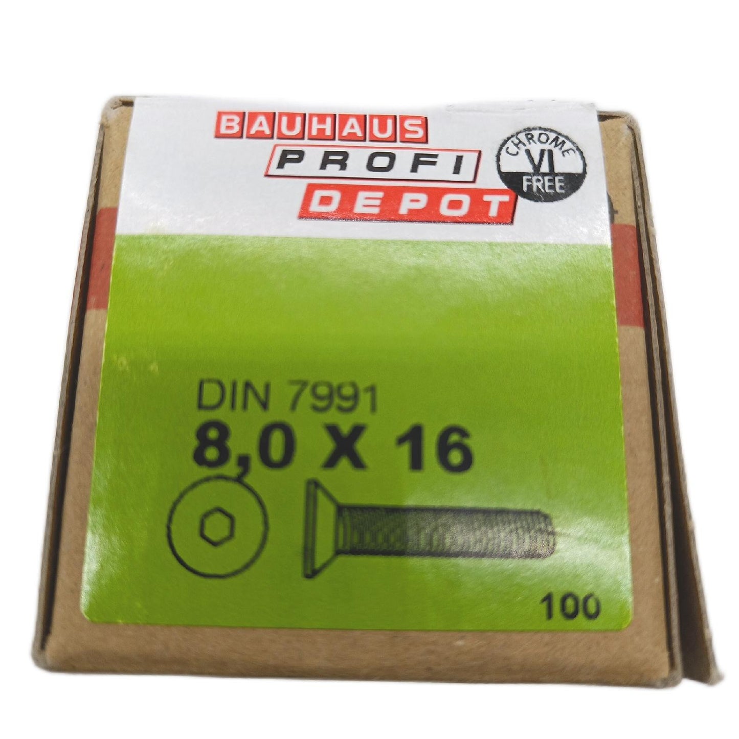 Profi Depot Schrauben Befestigungstechnik M8 16 mm 100 Stück verzinkt