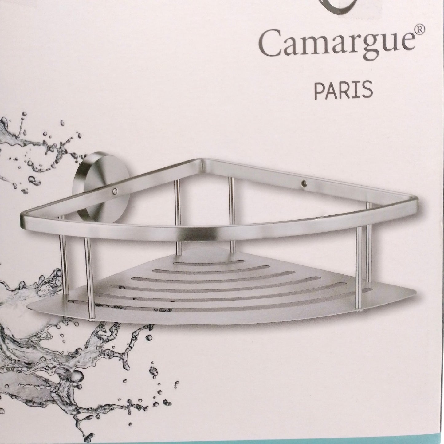 Camargue Eckduschkorb Badezimmerzubehör Paris Typ 2 Edelstahl gebuerstet langlebig praktisch hochwertig