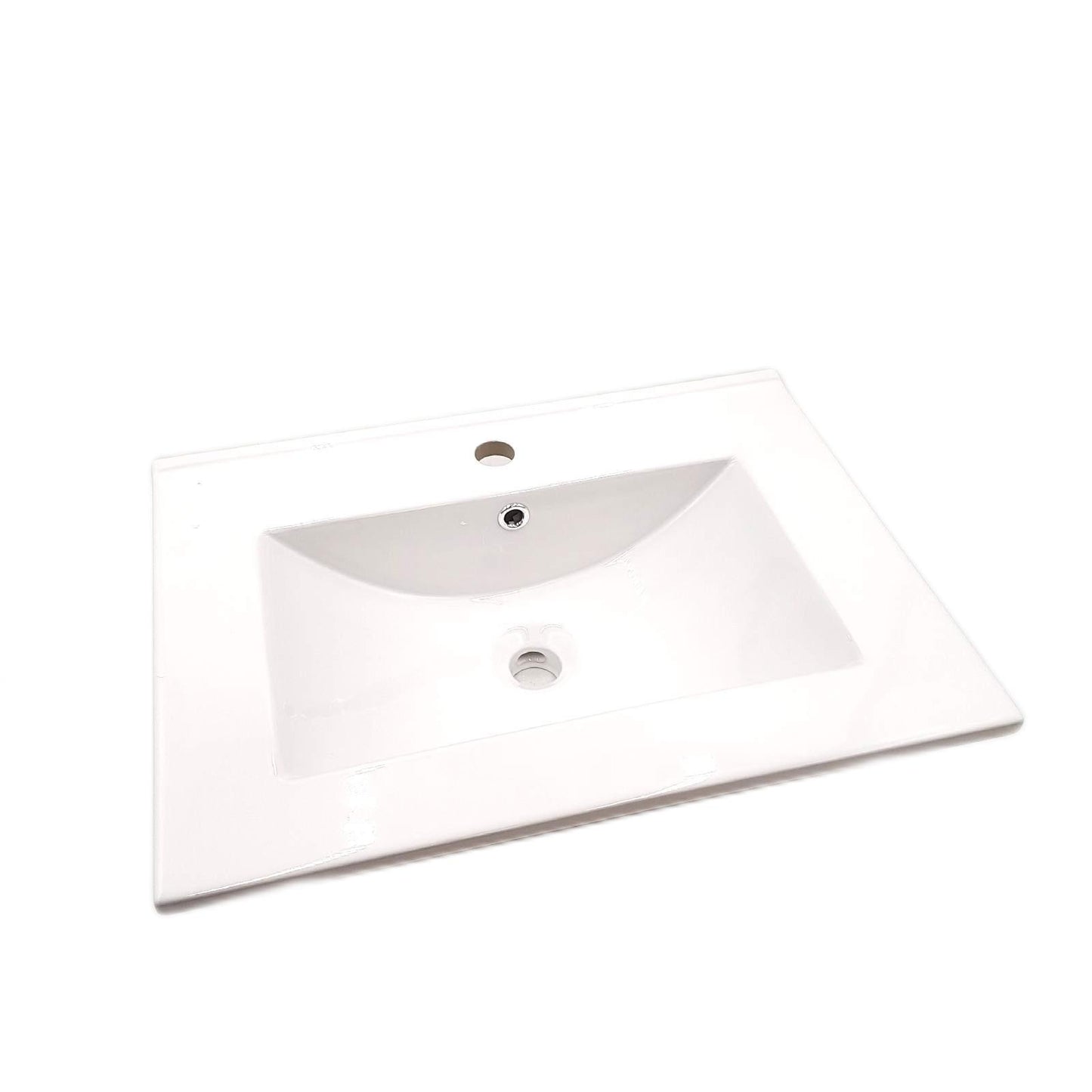 Space Einbauwaschbecken Badkeramik Space 60 x 46 cm Weiß Stilvoll Modern Badezimmer