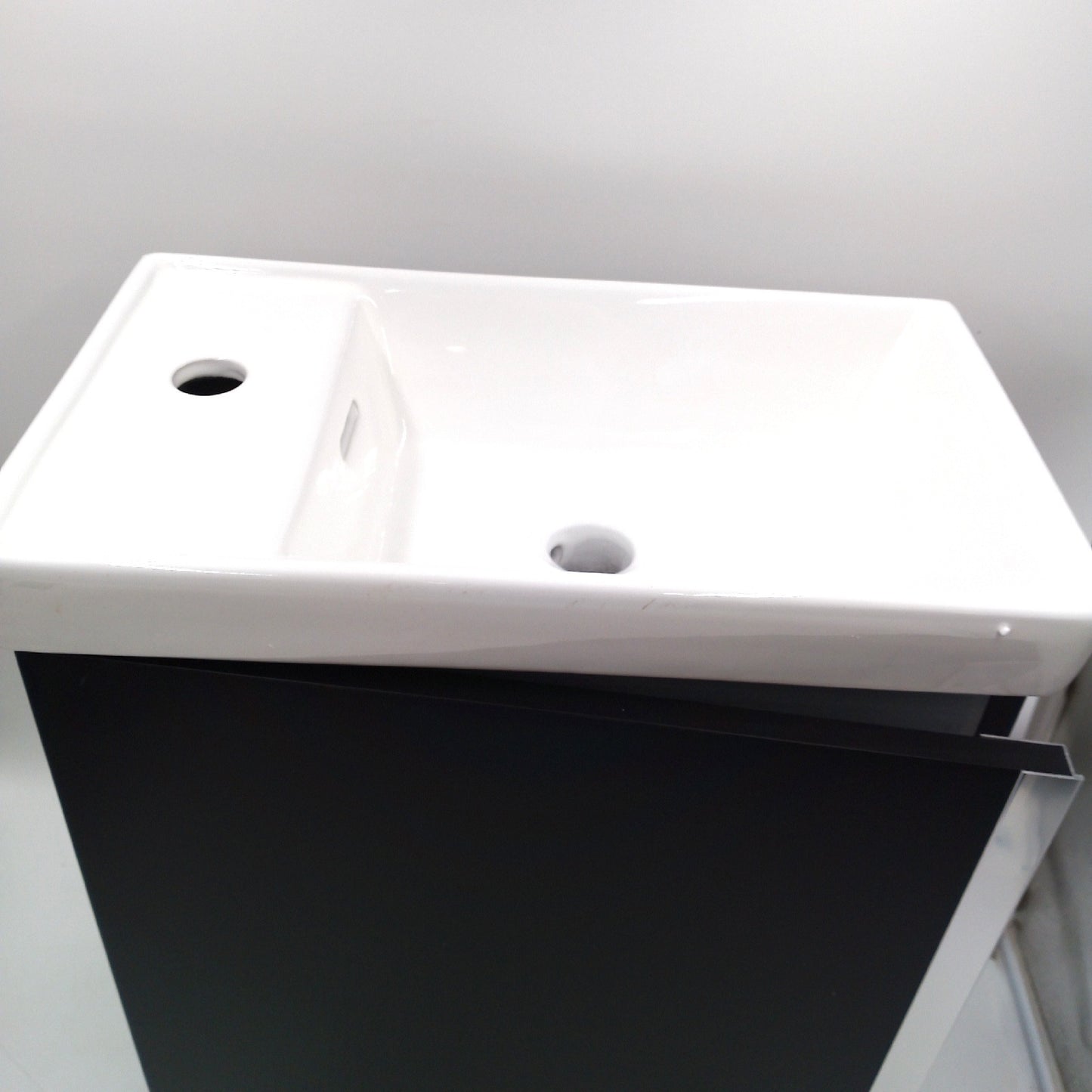 Riva Badmöbel Set Badezimmer Möbel Joy 455 cm Schwarz Matt Design Modern