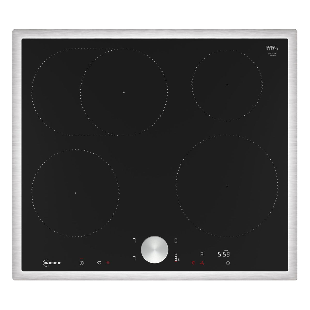 NEFF Induktions-Kochfeld N 50 T56STF1L0, 58,3 cm, edelstahl