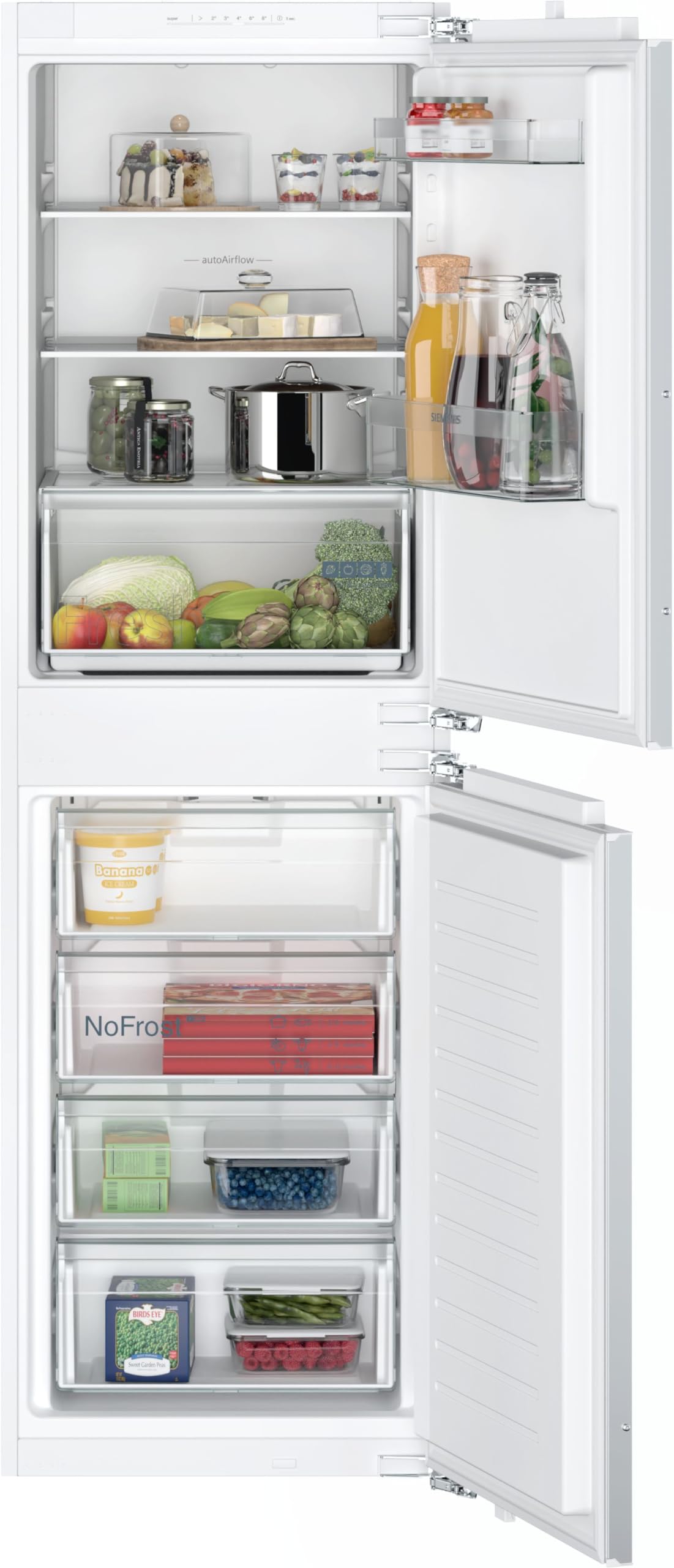 SIEMENS Einbaukühlgefrierkombi iQ100 KI85NNFE0, 177,2 cm, weiß