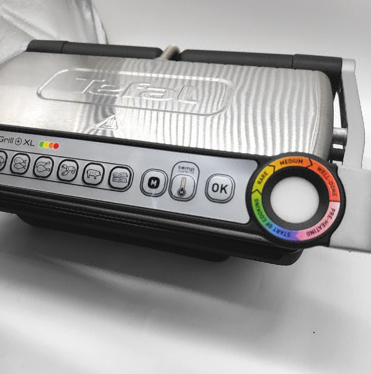 Tefal OptiGrill Plus GC712D Kontaktgrill mit abnehmbaren Grillplatten elektrische Grillzubereitung