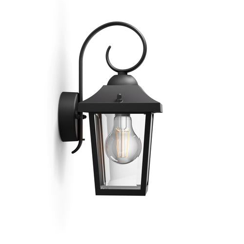 Philips myGarden Wandleuchte Buzzard Wandaussenleuchte E27 Fassung schwarz