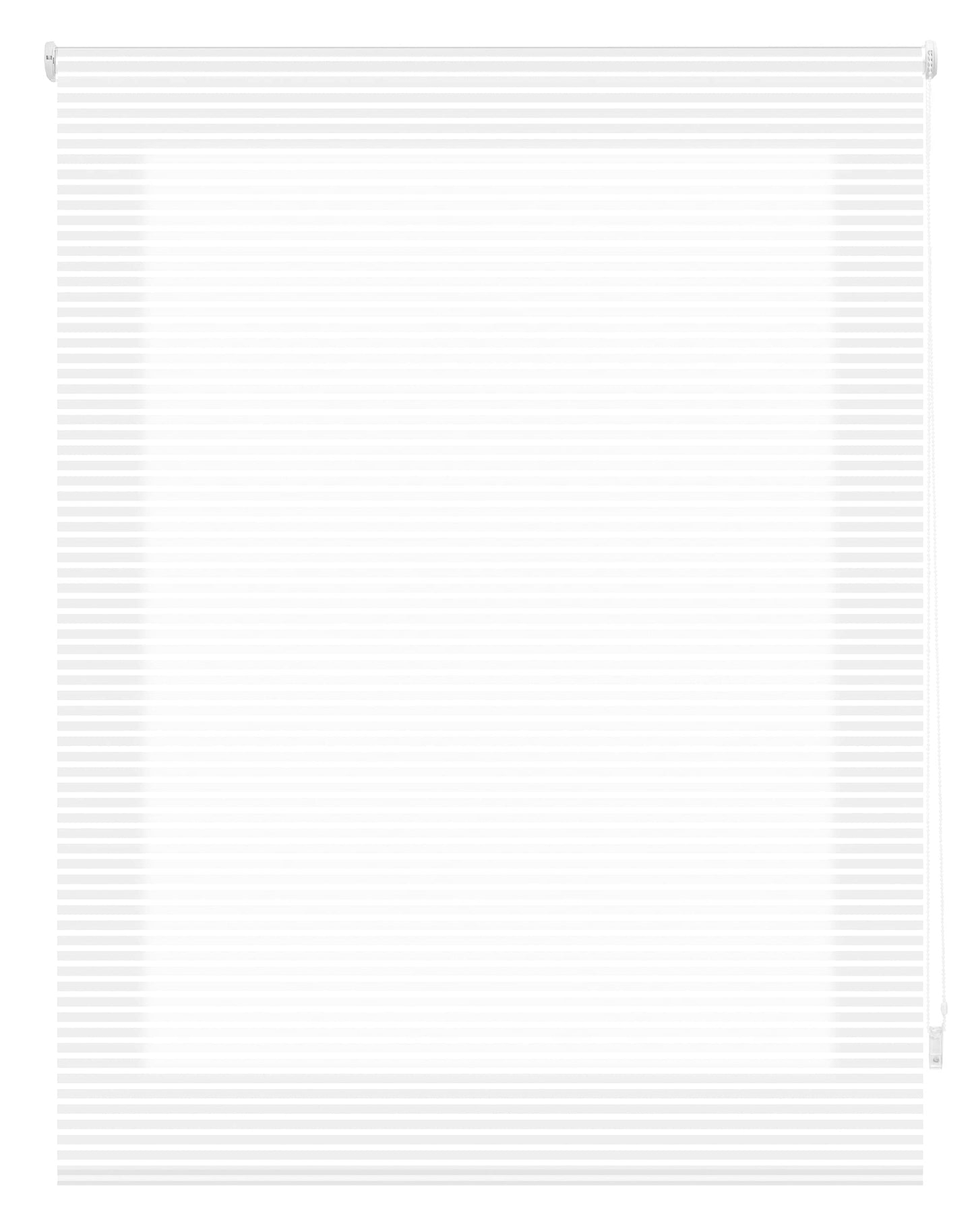 Blindecor Rollo Fensterdekoration Iris Transluzentes Gestreift Weiß 80 x 180 cm Sichtschutz
