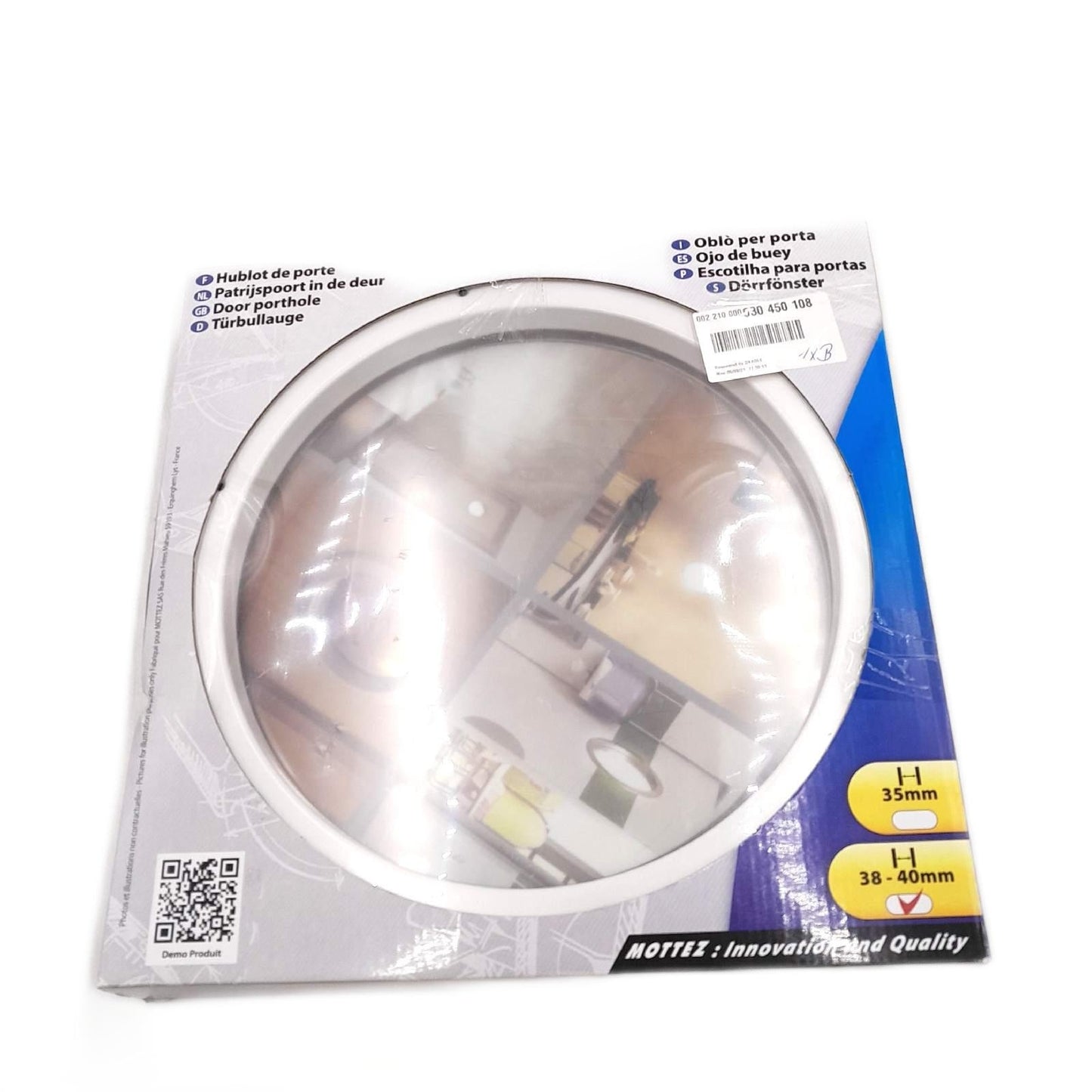 Mottez Bullauge Fenster Bauelement Metall Weiß Klarglas 39 cm Marine Zubehör