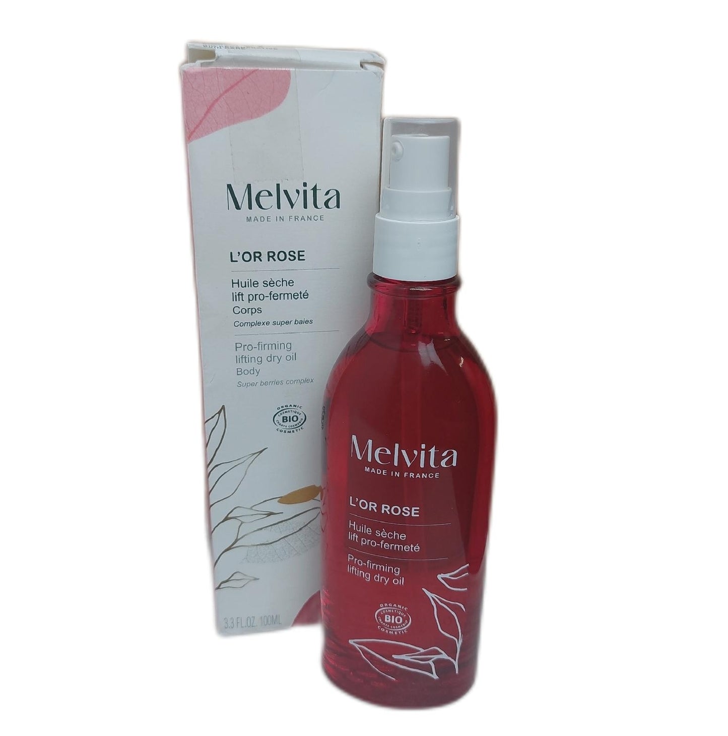 Melvita Trockenöl Körperpflege Aceite Seco Reafirmante Rose Gold Lift Hautstra