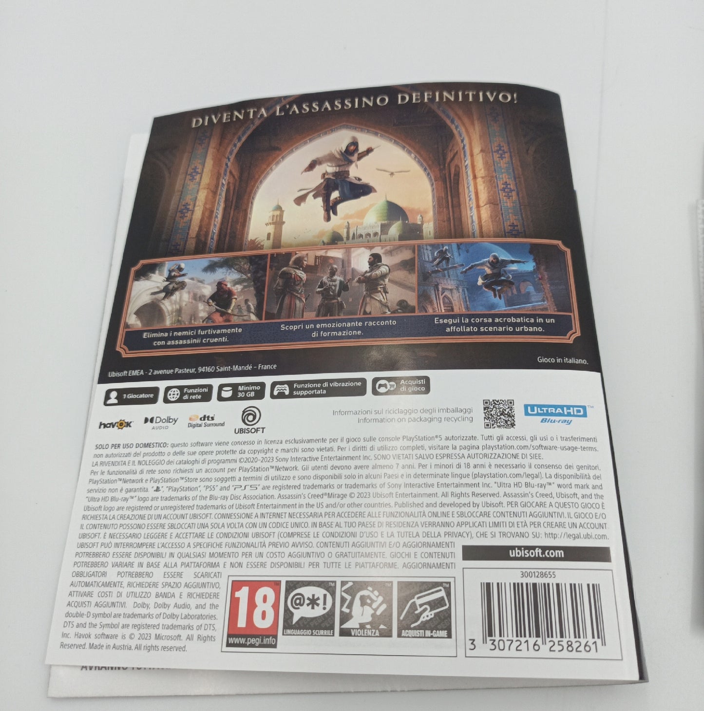 Assassin's Creed Mirage Italienische Edition PS5 USK 18 ohne Hülle