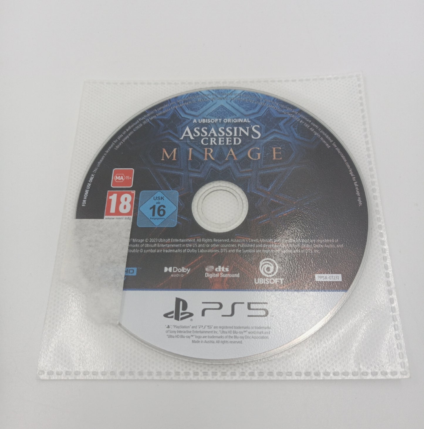 Assassin's Creed Mirage Italienische Edition PS5 USK 18 ohne Hülle