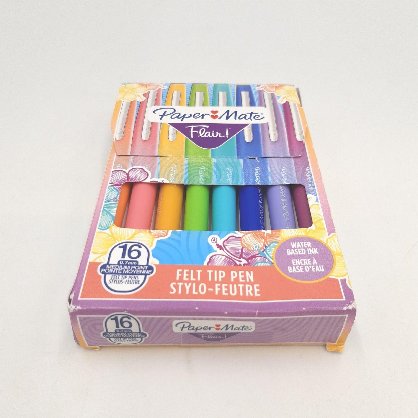 Paper Mate Filzstifte Schreibwaren Flair Tropical Farben mittlere Spitze stabile Tasche mit 16 St