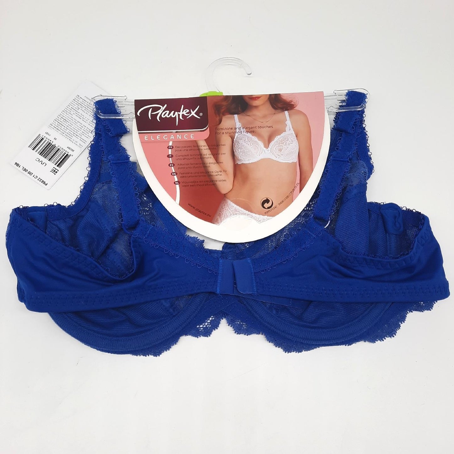 Platex Damen BH Damenwäsche Flower Elegance Push Up Komfort Blau 85B